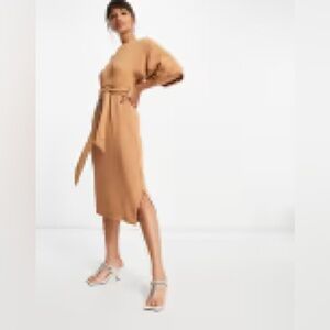 Closet London Ribbed Pencil Midi Dress,   Cocktail, Casual, Evening Luxury Chic